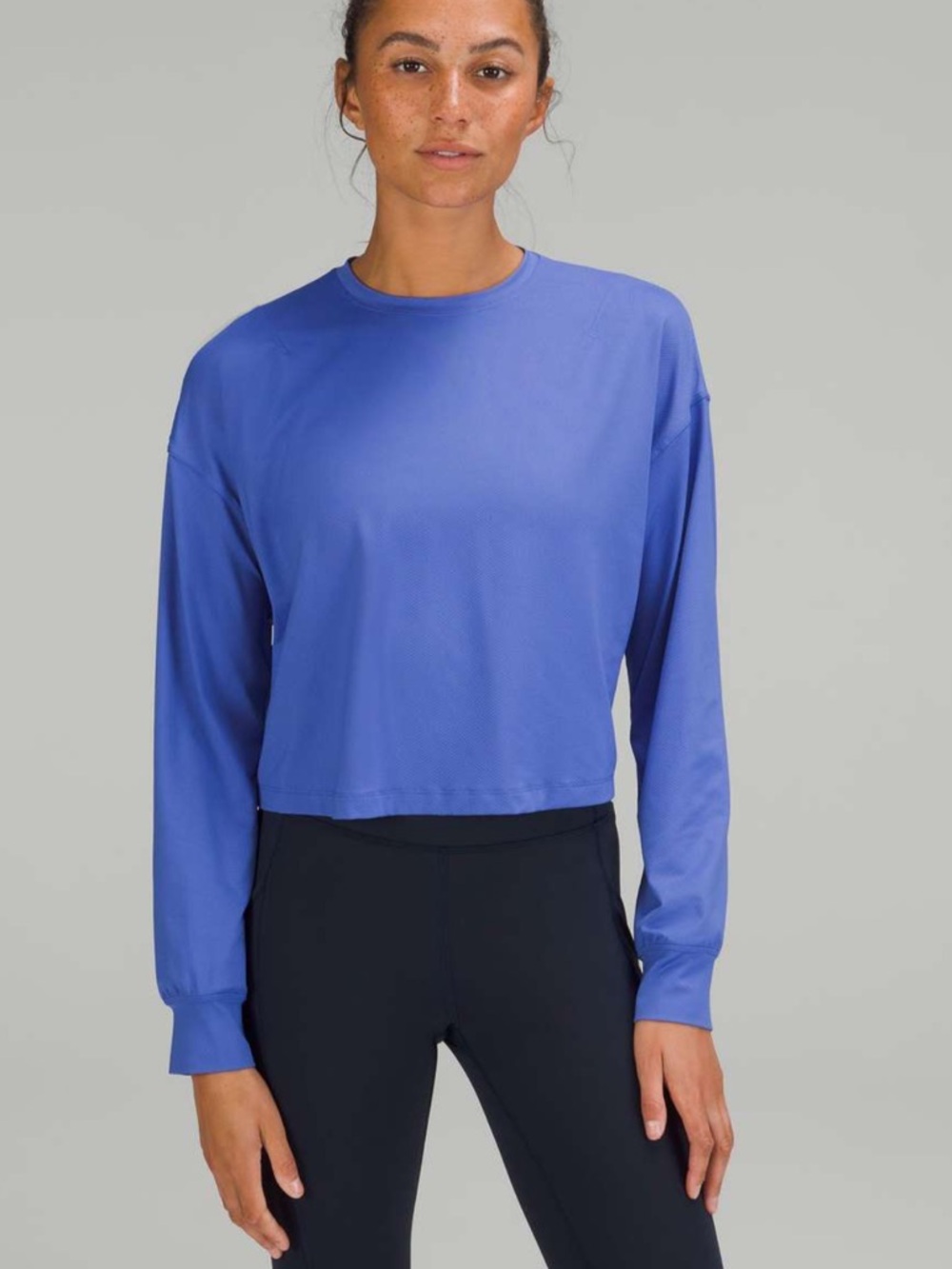 Lululemon crop long sleeve top loose size US 4